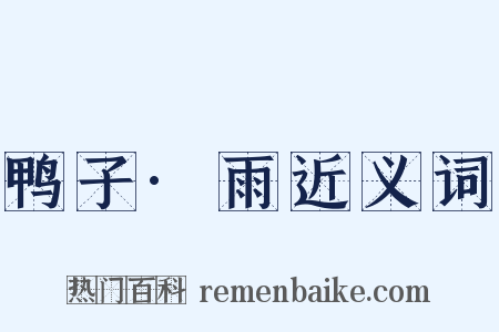 鸭子·雨近义词是什么意思的图片